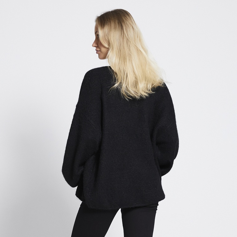 Open knit cardigan "Samantha" Black